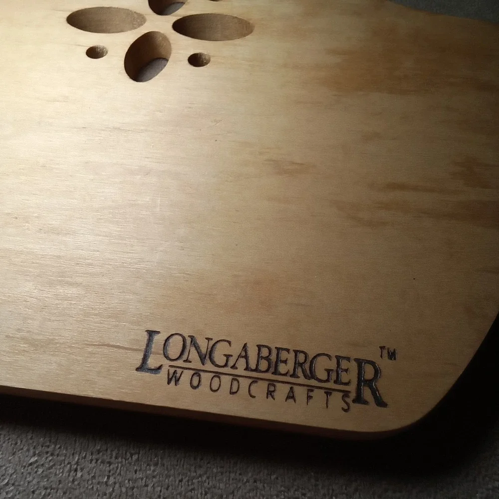 Longaberger Woodcrafts‎ Wooden Basket Lid Protector Flower Cutout Wood Divider